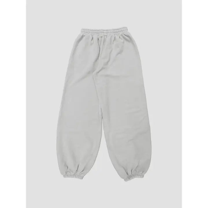 High-Waist Organic Cotton Terry Wide Leg Jogger Pants