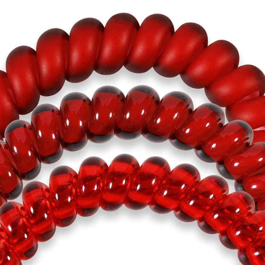 Spiral Hair Coils - red