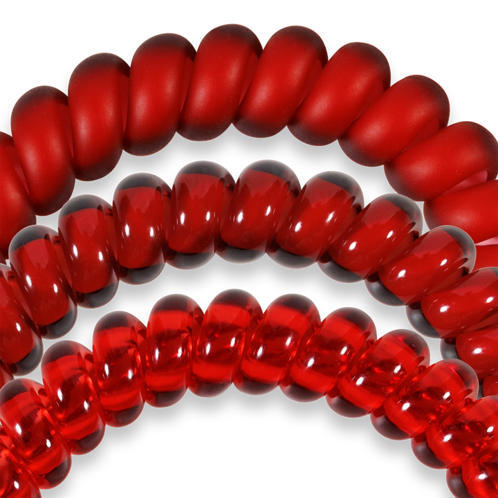 Spiral Hair Coils - red