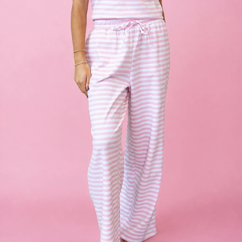 LM-MC-STRIPE MONO-TAG PANT-LIGHT PINK