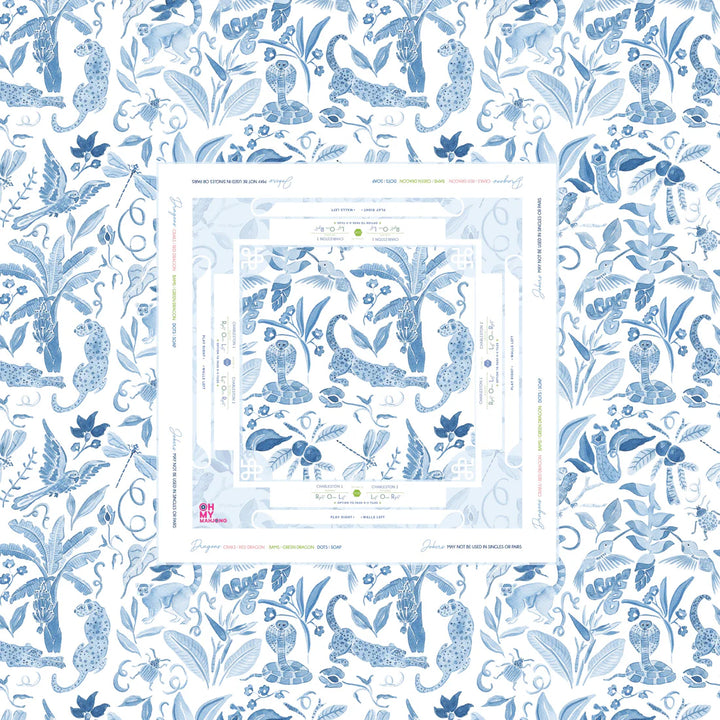 Amazon Blue Instructional Tablecloth