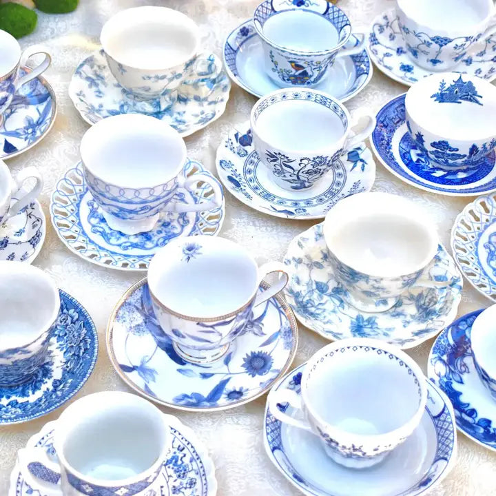 Mismatched Teacups Blue and White Catering, Event Planner
