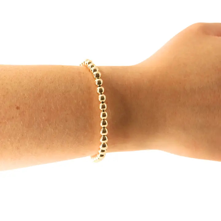 5mm Gold Beaded Bracelet