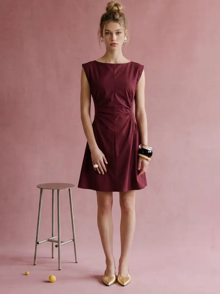 Side Panel Ruched Mini Dress