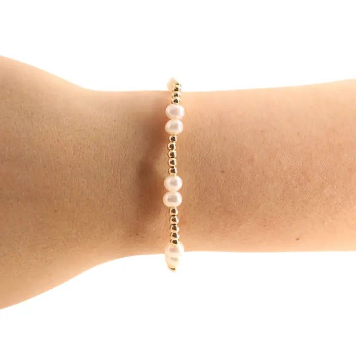 Coastal Pearl Bracelet in Gold