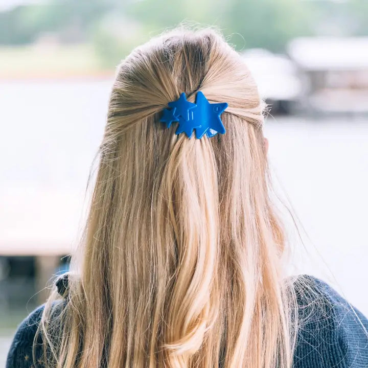 Flat Hair Clip | Small | Blue Shooting Star