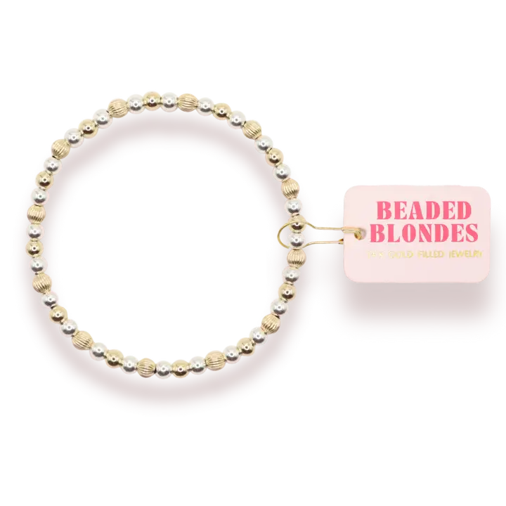 Haven Mixed Metal Fluted Bracelet