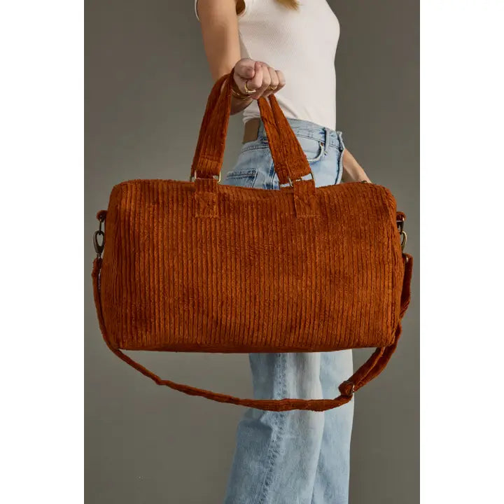Rust Corduroy Duffel