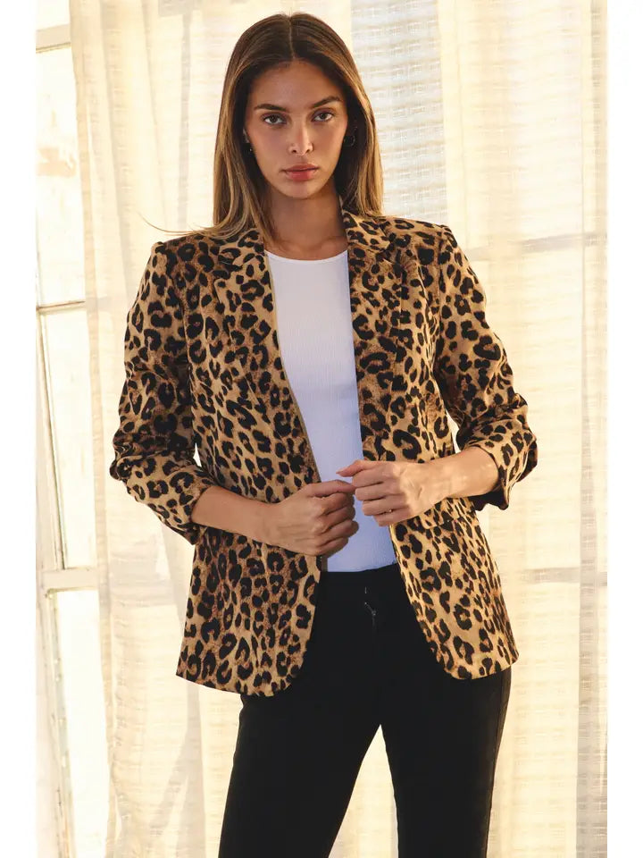 Leopard Printed Blazer