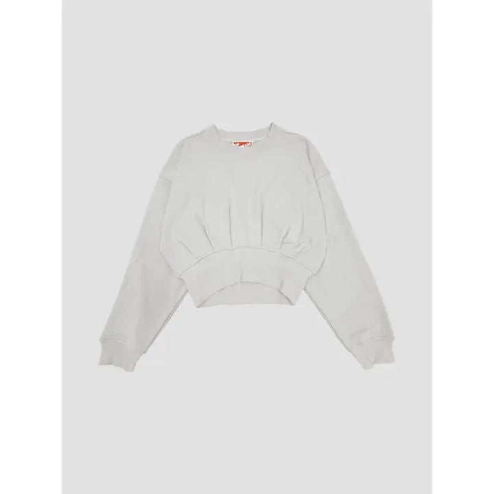 Organic Cotton Terry Cinched Waist Balloon Sweatshirt