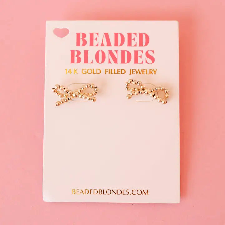 Gold Bow Earrings
