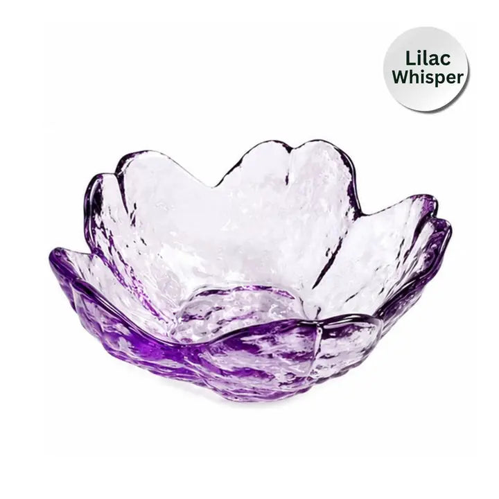 Glass Flower Dice Holder For Mahjong-  Lilac Whisper