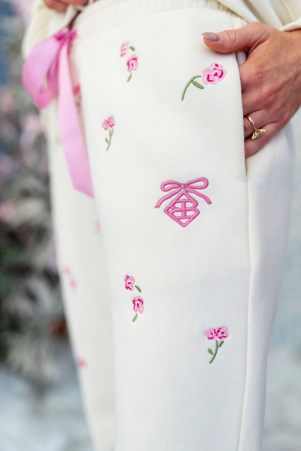 Floral Fleece Sweatpants
