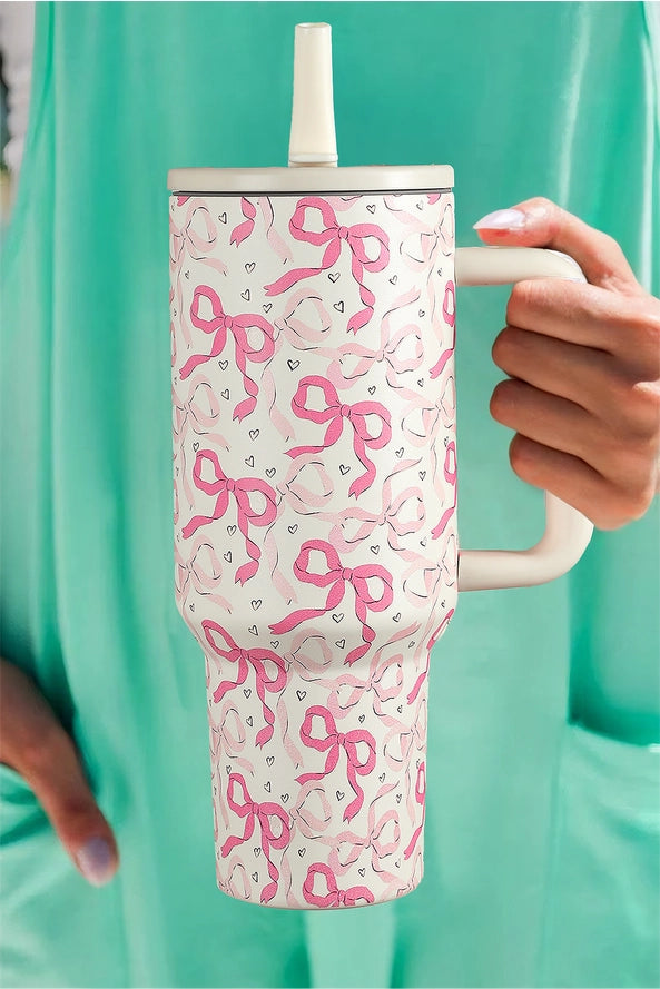40oz Bow Tiny Heart Tumbler