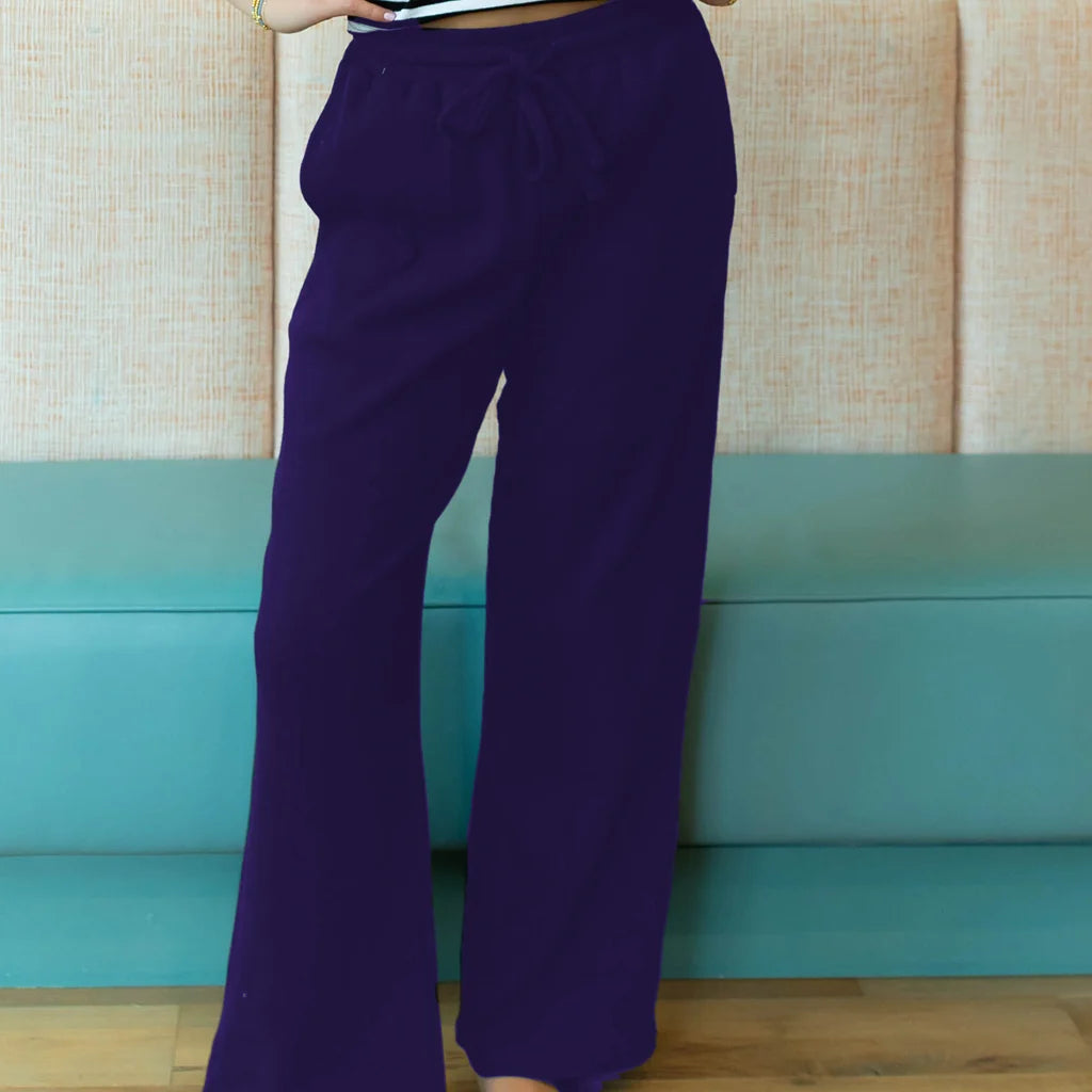 WAFFLE PANT-NAVY