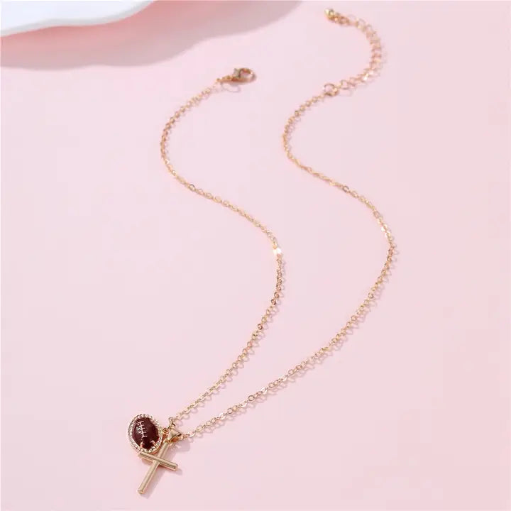 Gameday Sports Enthusiast Cross Necklace