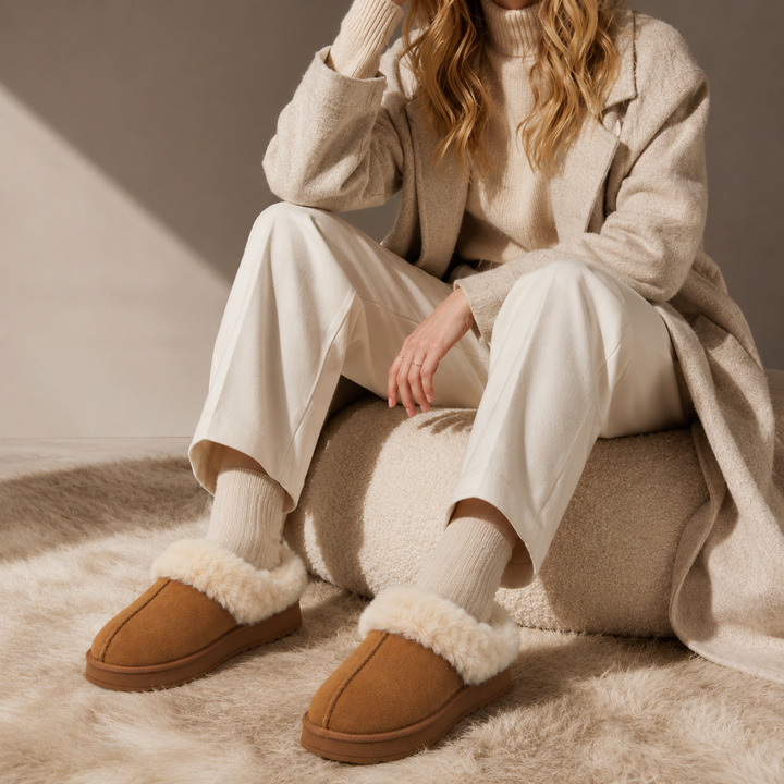 Faux Suede Fur slippers