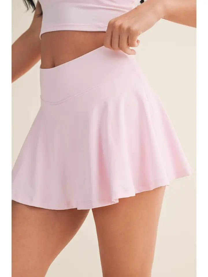 Mini Circle Skort with Bow Back Detail