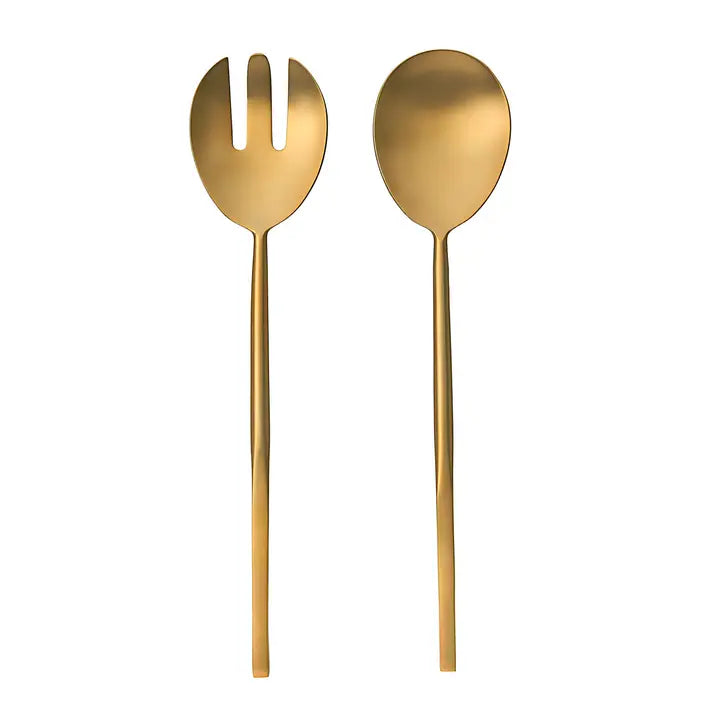 Gold Salad Servers, Set of 2