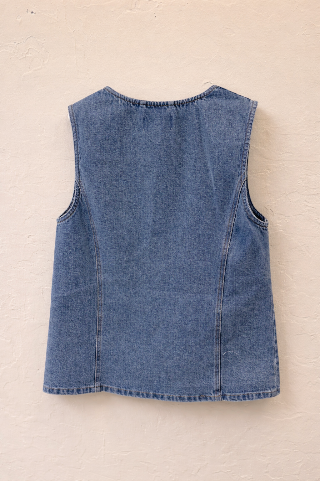 Emi Denim Button Down Vest Top
