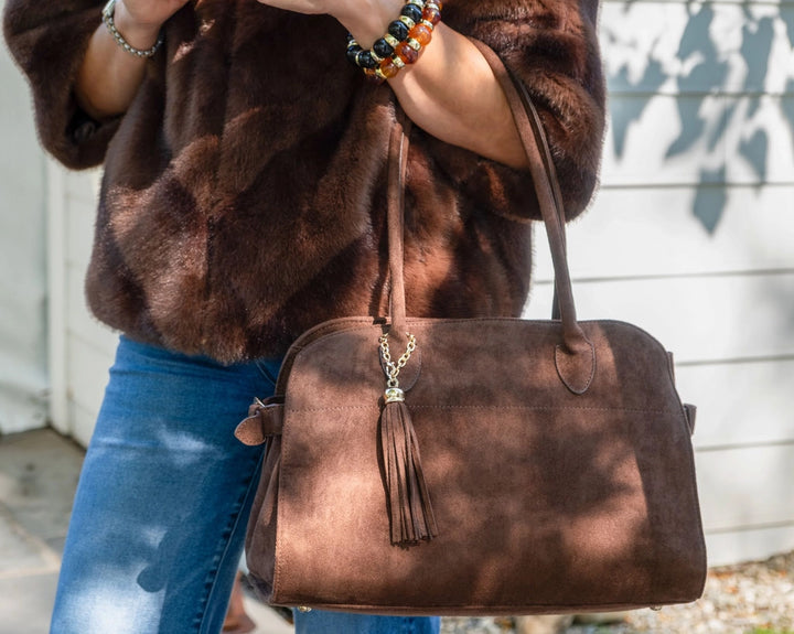 Megan Faux Suede Medicine Bag