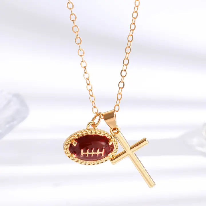 Gameday Sports Enthusiast Cross Necklace