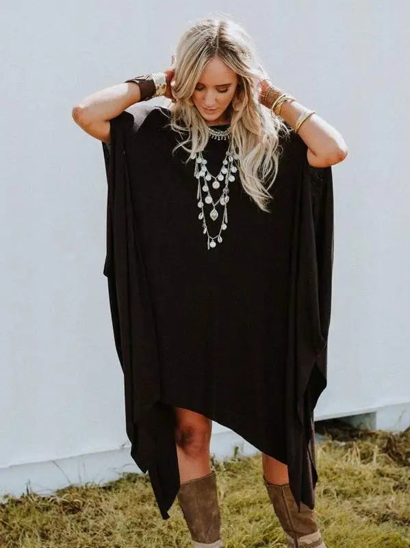 The Wren Boho Tunic - Black