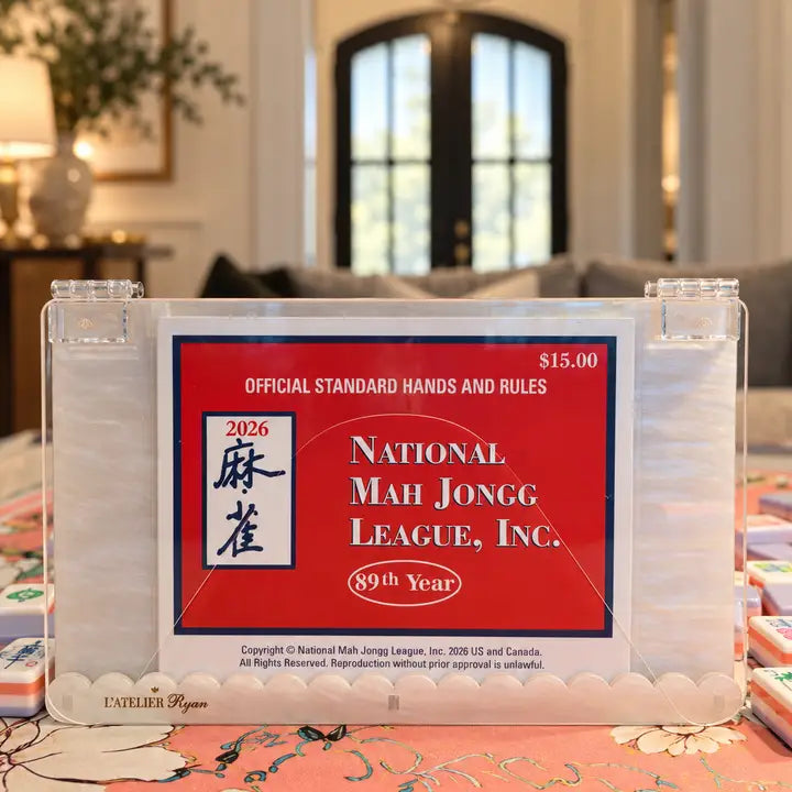 White Pearl Acrylic Mahjong Holder