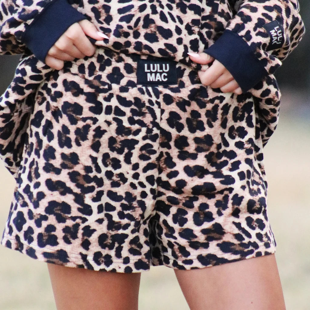 Lulu Mac Waffle Leopard Short