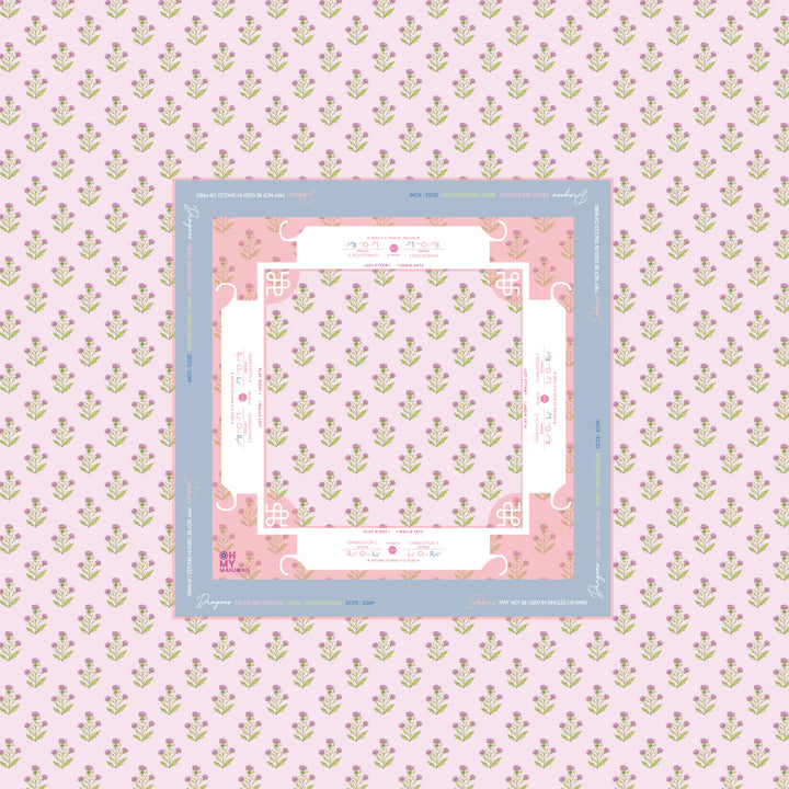 Purple Thistle Instructional Tablecloth