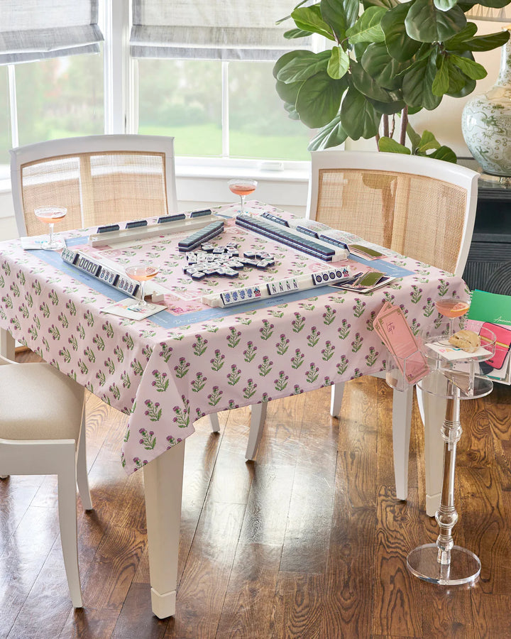 Purple Thistle Instructional Tablecloth