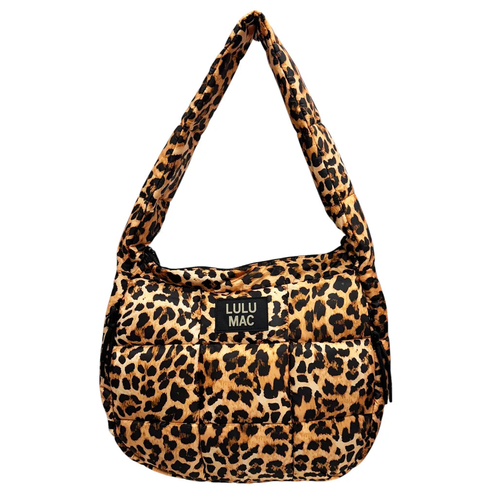 PUFFER TOTE BAG - LEOPARD