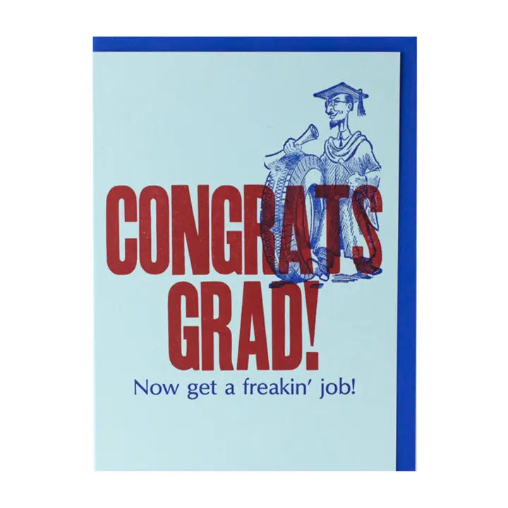 Congrats Grad — Congratulations Graduation Letterpress Greet