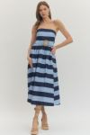Navy Striped Dress