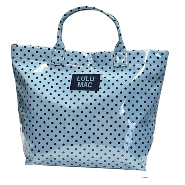 Tote Bag Light Blue/Navy Dot