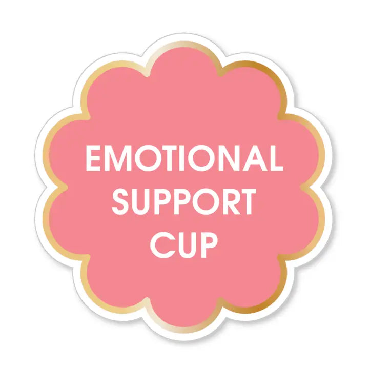Emotional Support Cup - Scallop - Funny Vinyl Sticker